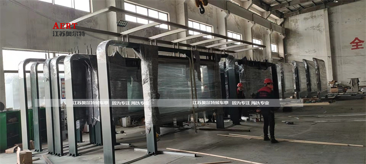 杭州智能公交站台候车亭15.8米和7.8米生产案例